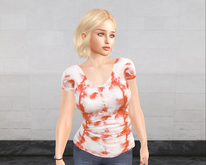 H&M - T-Shirt - Red Cloudy