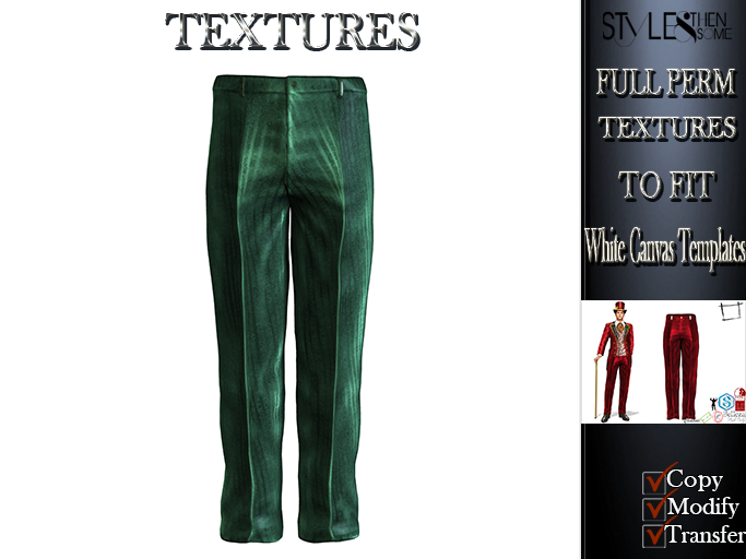 STYLE-Mens  Pants  - Texture FULL PERM