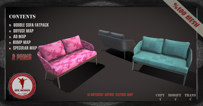 (Efe Design) Double Sofa Fatpack Fullperm 