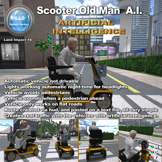 G&D ROBOTIC Scooter Old Man  A.I. 