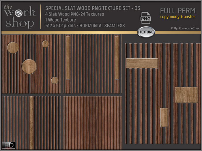 SPECIAL SLAT WOOD PNG TEXTURE SET - 03