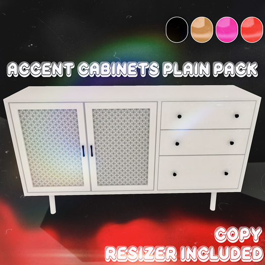Accent Cabinets Plain Pack