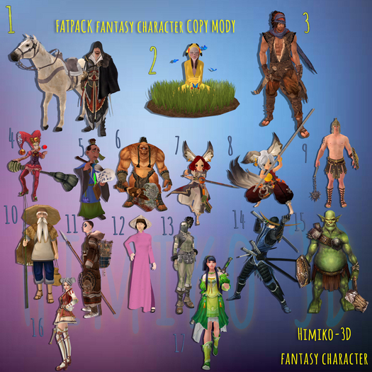 FATPACK-Himiko-3D-Fantasy Character 