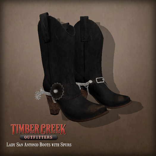 [Timber Creek] Lady San Antonio Boots-All Black