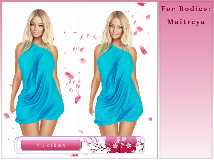 Dreya Drape Dress Blue 