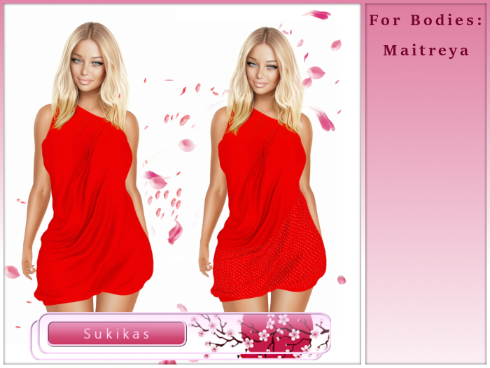 Dreya Drape Dress Red 