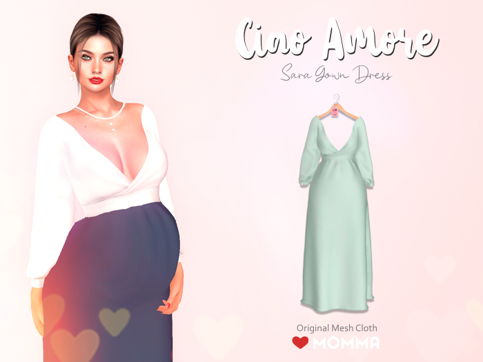 Ciao Amore! - Sara Gown Dress Mint
