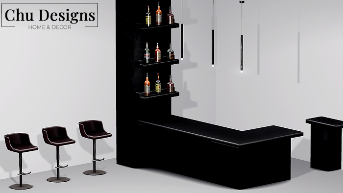 Lagoon Black Marble Bar Set