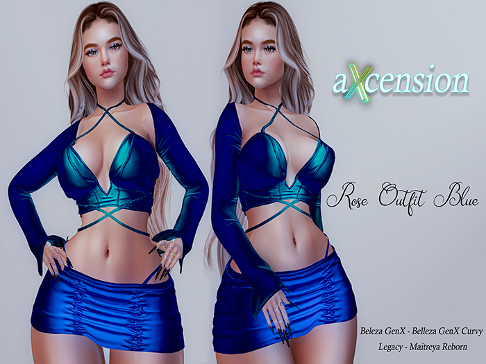 aX: Rose Outfit Blue
