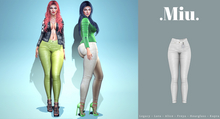 Miu - Alina white leather pants