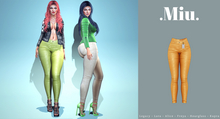 Miu - Alina turmeric leather pants