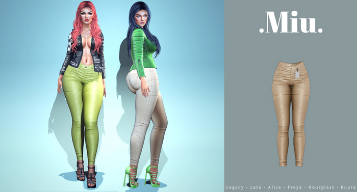 Miu - Alina tan leather pants