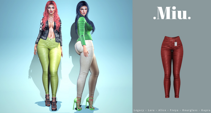 Miu - Alina red leather pants