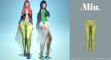 Miu - Alina pepper stem leather pants