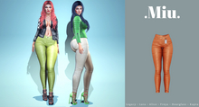 Miu - Alina orange leather pants