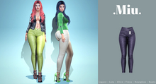 Miu - Alina evening blue leather pants