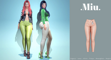 Miu - Alina creme de peche leather pants