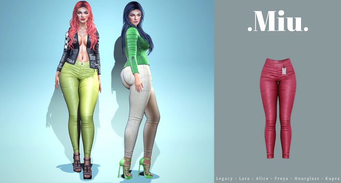 Miu - Alina chili pepper leather pants