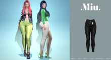 Miu - Alina black leather pants