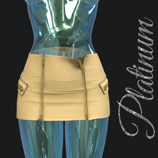 Yellow Zipper Skirt