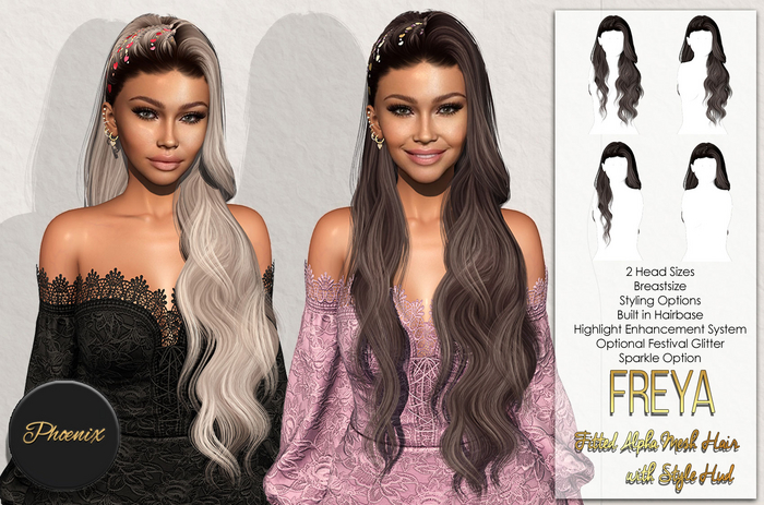 :::Phoenix::: Freya Hair Fatpack (add me)