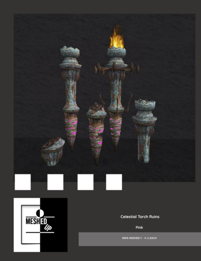MeshedUp: Hovering Celestial Torch - Pink Crystal Pk