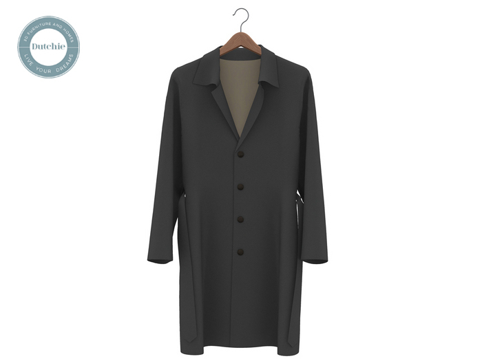 Hanging Clothes: Trench Coat Black