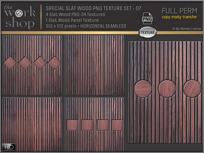 SPECIAL SLAT WOOD PNG TEXTURE SET - 07
