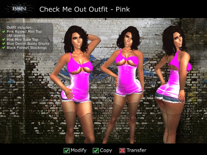 BSN Check Me Out Outfit - Pink