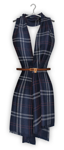 erratic / zeina - scarf / navy tartan (Maitreya Lara, Lara Petite / Legacy Classic + Perky / Reborn)