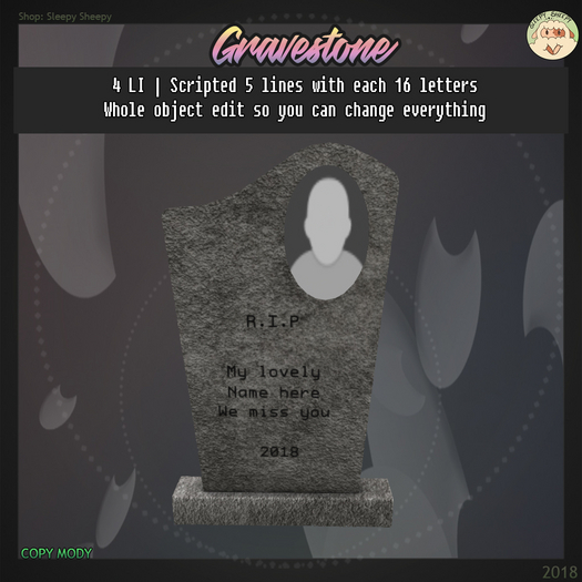 ..Sleepy Sheepy.. Gravestone