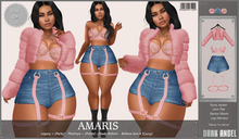 Dark Angel : Amaris Set - Pink Legacy + [Perky] - Maitreya + [Petite] - Reborn - Belleza Gen.X [Curvy]