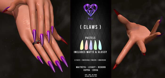 - sixx - Claws - Pastels