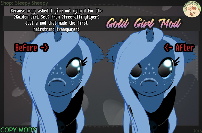 ..Sleepy Sheepy.. Golden Girl Mane Mod
