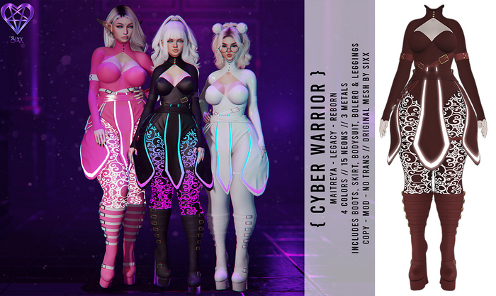 - sixx - Cyber Warrior Set - Red