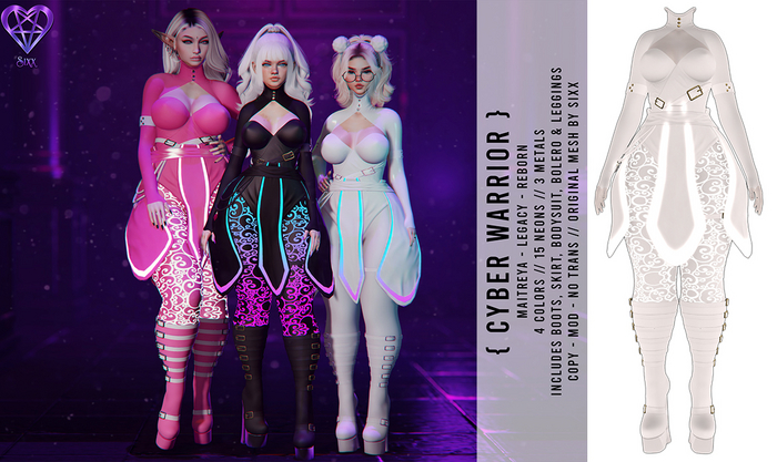 - sixx - Cyber Warrior Set - White