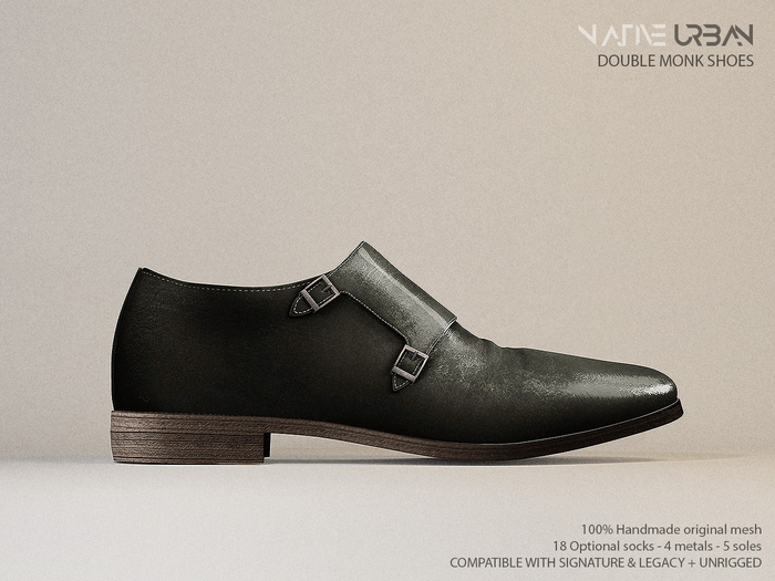 NATIVE URBAN - Double Monk Shoes Olive