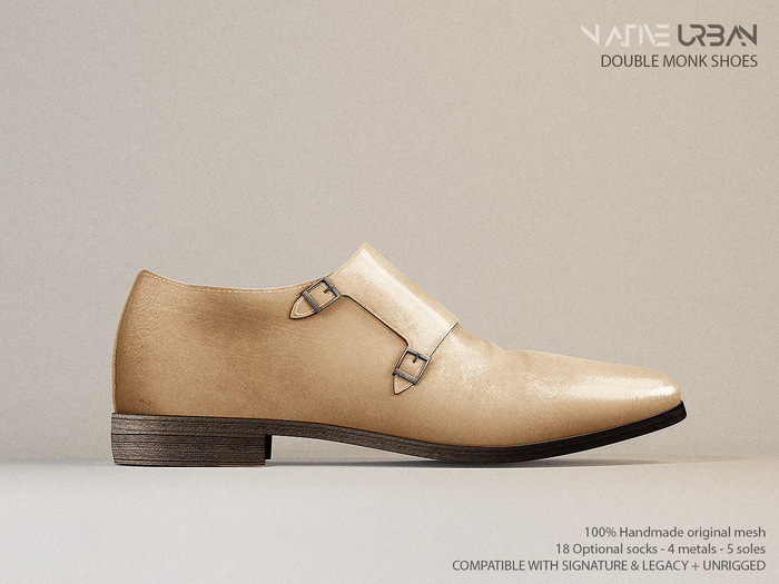 NATIVE URBAN - Double Monk Shoes Camel