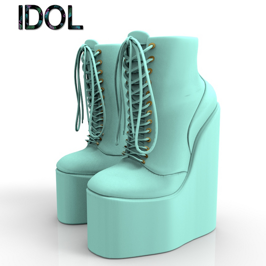 Teal Platform Boots
