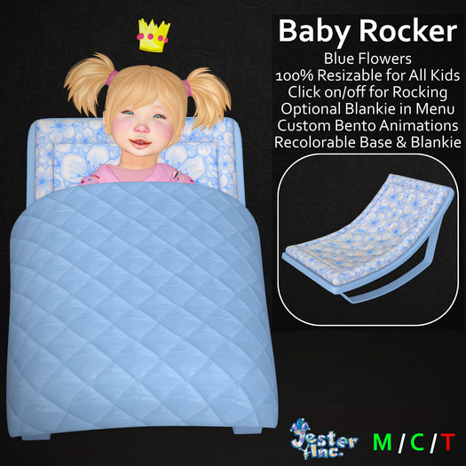 [Jester Inc.] Baby Rocker! (Blue Flowers)