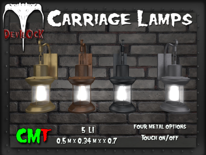 DEVILOCK - Carriage Lamps (ADD TO UNPACK)