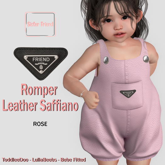 SF Romper Leather Saffiano ROSE