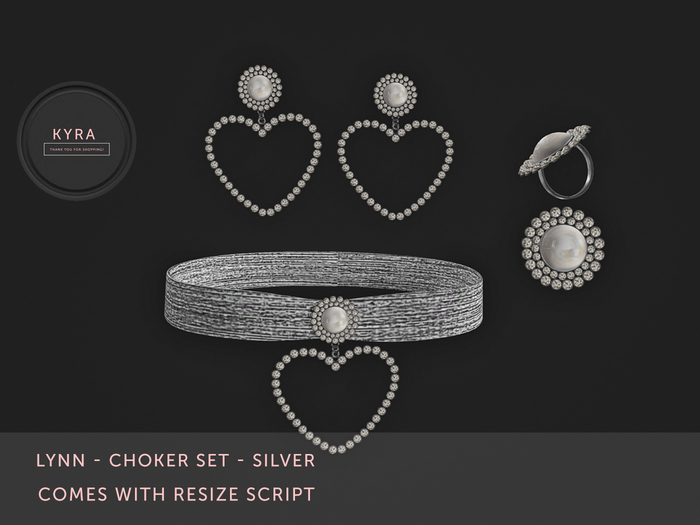  [KYRA] Lynn Choker Set - Silver 