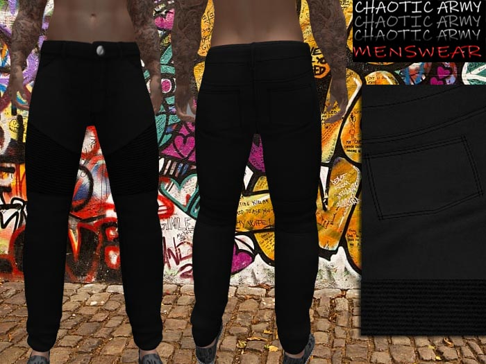 *PROMO* CHAOTIC ARMY - BLACK CASUAL JEANS - FOR BELLEZA JAKE