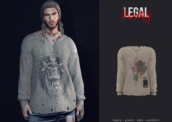 Legal Insanity - Grunge vneck #7
