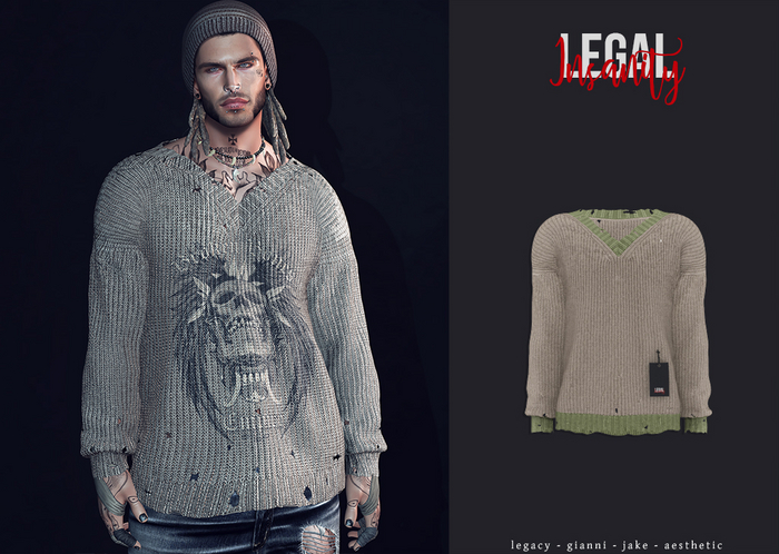 Legal Insanity - Grunge vneck #8
