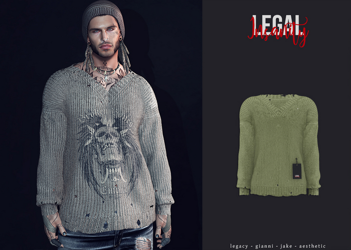 Legal Insanity - Grunge vneck #9