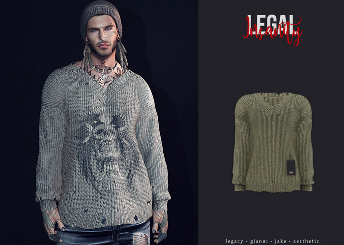 Legal Insanity - Grunge vneck #17