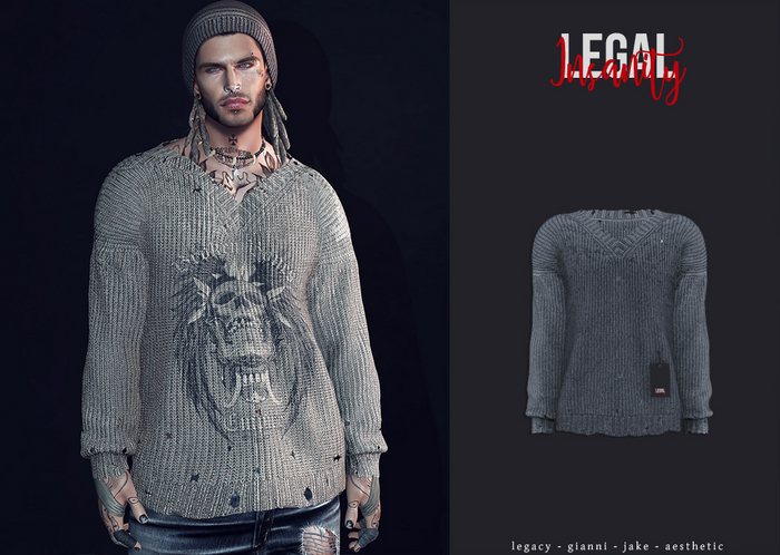 Legal Insanity - Grunge vneck #21