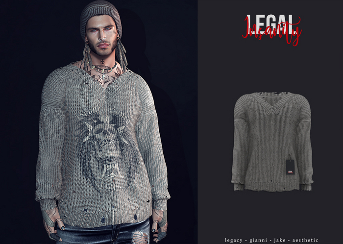 Legal Insanity - Grunge vneck #29